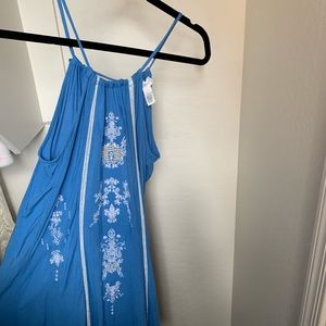 Royal blue mini dress